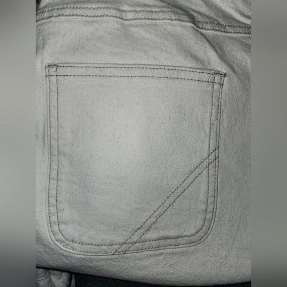 NWT Prana Broadway Mini Skirt Stretch Denim Natural Cream Zip Pockets 12 - Picture 7 of 7